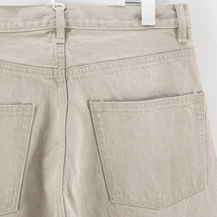 AURALEE/オーラリー】FADED HARD TWIST BROWN DENIM WIDE PANTS