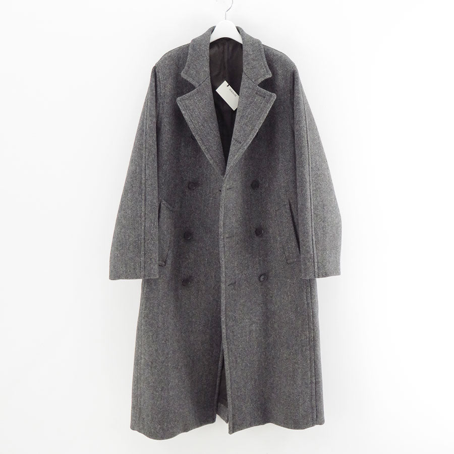 【9/5からポイント10%還元】<br>【AURALEE/オーラリー】<br>SHETLAND WOOL DOUBLE CLOTH COAT <br>A25AC01HD
