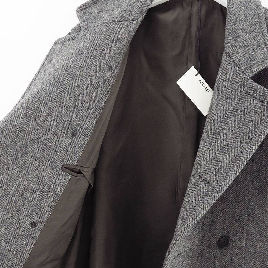【9/5からポイント10%還元】<br>【AURALEE/オーラリー】<br>SHETLAND WOOL DOUBLE CLOTH COAT <br>A25AC01HD