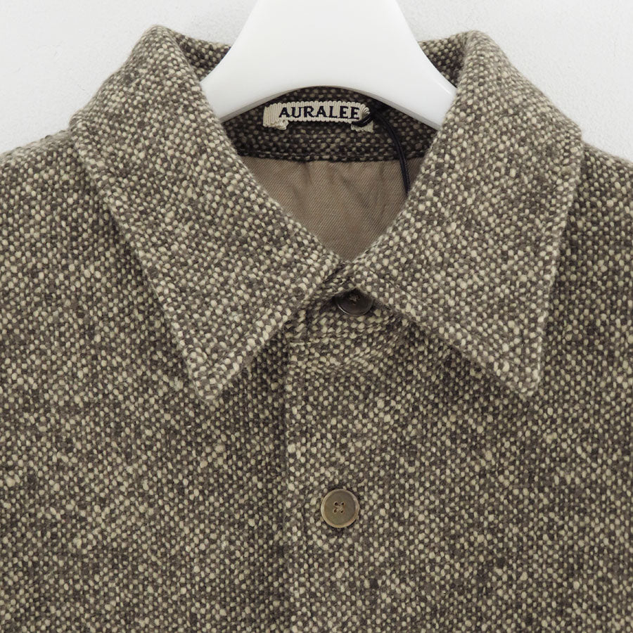 【9/5からポイント10%還元】<br>【AURALEE/オーラリー】<br>HOMESPUN TWEED SHIRT BLOUSON <br>A25AB02HT