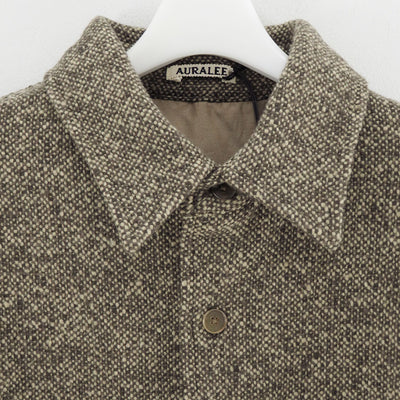 【9/5からポイント10%還元】<br>【AURALEE/オーラリー】<br>HOMESPUN TWEED SHIRT BLOUSON <br>A25AB02HT