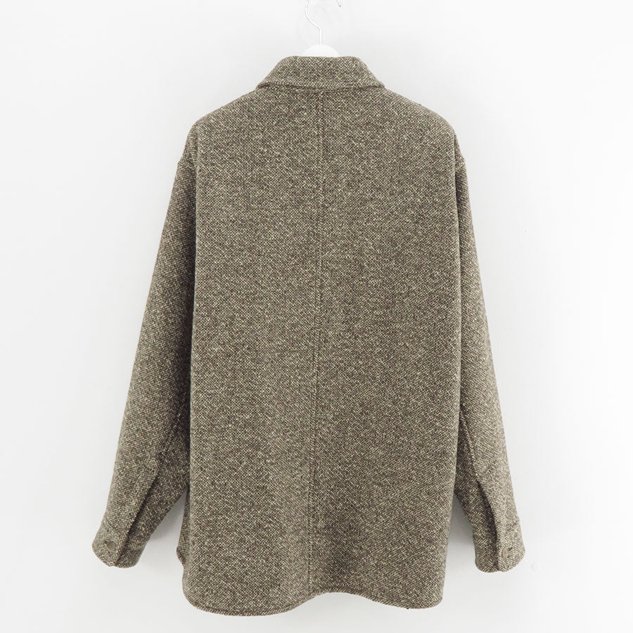 【9/5からポイント10%還元】<br>【AURALEE/オーラリー】<br>HOMESPUN TWEED SHIRT BLOUSON <br>A25AB02HT