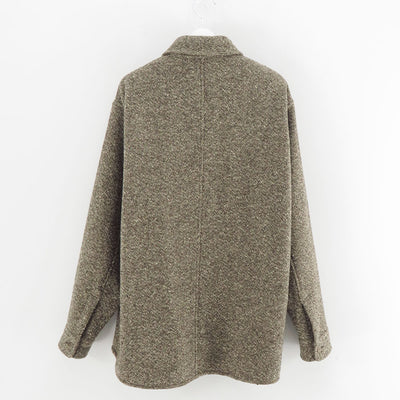 【9/5からポイント10%還元】<br>【AURALEE/オーラリー】<br>HOMESPUN TWEED SHIRT BLOUSON <br>A25AB02HT