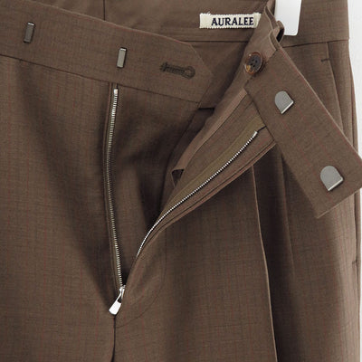 【9/5からポイント10%還元】<br>【AURALEE/オーラリー】<br>BLUEFACED WOOL TWO-TUCK SLACKS <br>A25AP02BS