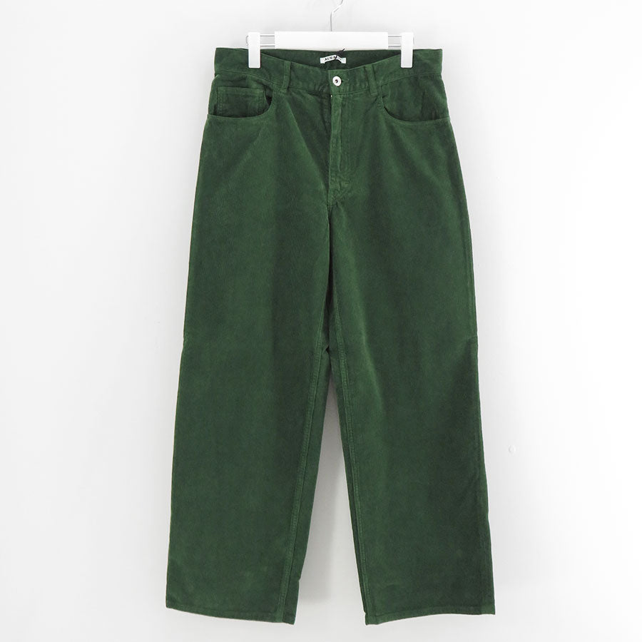 【9/5からポイント10%還元】<br>【AURALEE/オーラリー】<br>PIGMENT DYED FINX CORDUROY WIDE 5P PANTS <br>A25AP02FC