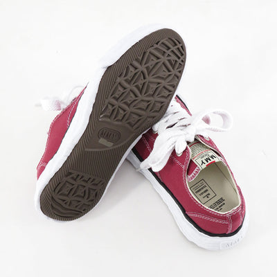 【Maison MIHARA YASUHIRO】<br>-PETERSON 23- OG Sole Canvas Low-top Sneaker (BORDEAUX) <br>A11FW702