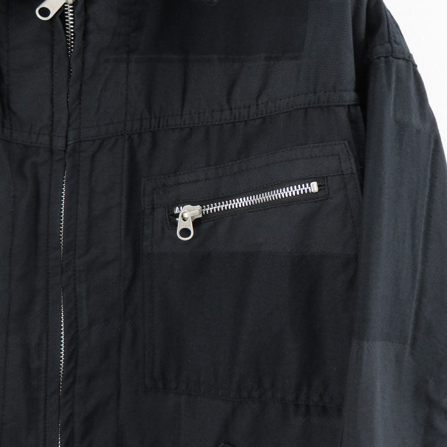 COMME des GARÇONS HOMME M ブラック綿ジャケット コムデギャルソン オムCOMME des GARCONS HOMME 製品染めナイロン中綿