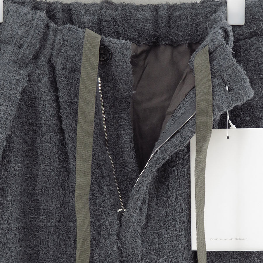 【nonnotte/ノノット】<br>Draping Elastic In Tuck Wide Trousers <br>N-25A-071