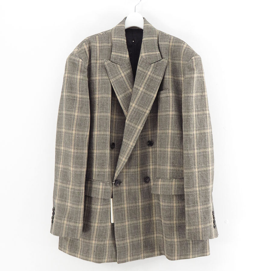 【INSCRIRE/アンスクリア】<br>Wool Check Double Jacket <br>I25AW-JK51