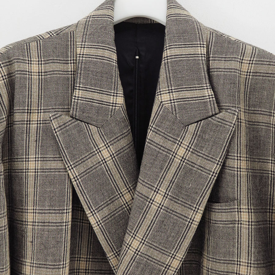 【INSCRIRE/アンスクリア】<br>Wool Check Double Jacket <br>I25AW-JK51