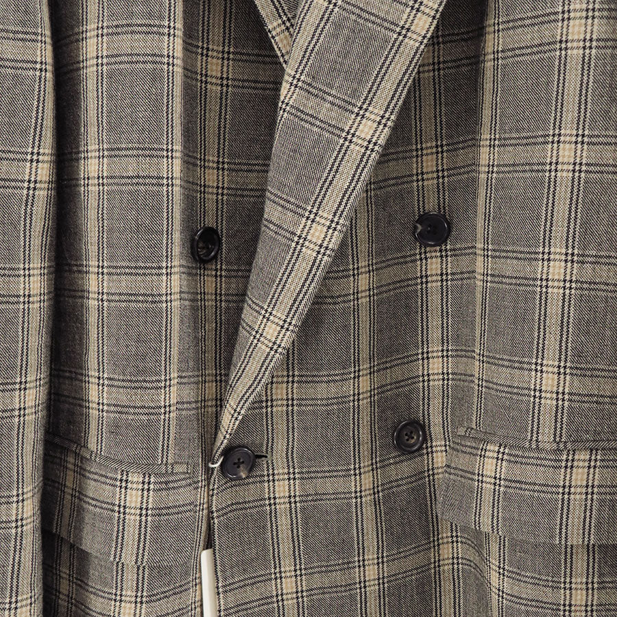 【INSCRIRE/アンスクリア】<br>Wool Check Double Jacket <br>I25AW-JK51