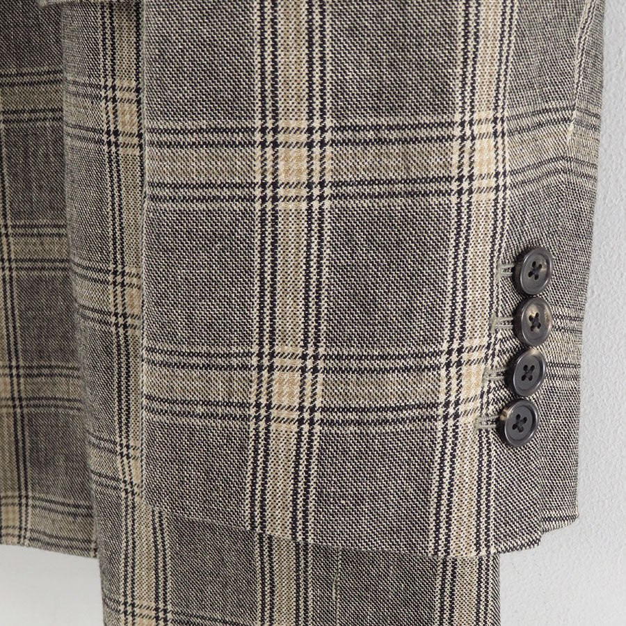【INSCRIRE/アンスクリア】<br>Wool Check Double Jacket <br>I25AW-JK51