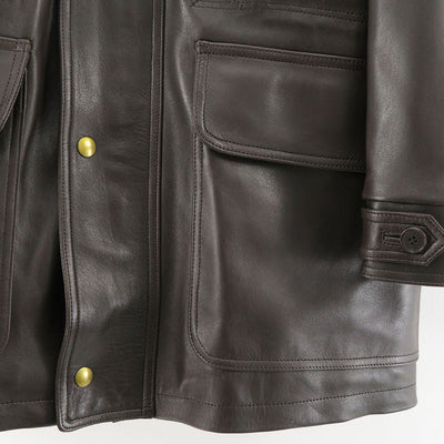 【A.PRESSE/아프레세】<br> Leather Coat<br> 23AAP-01-04H 