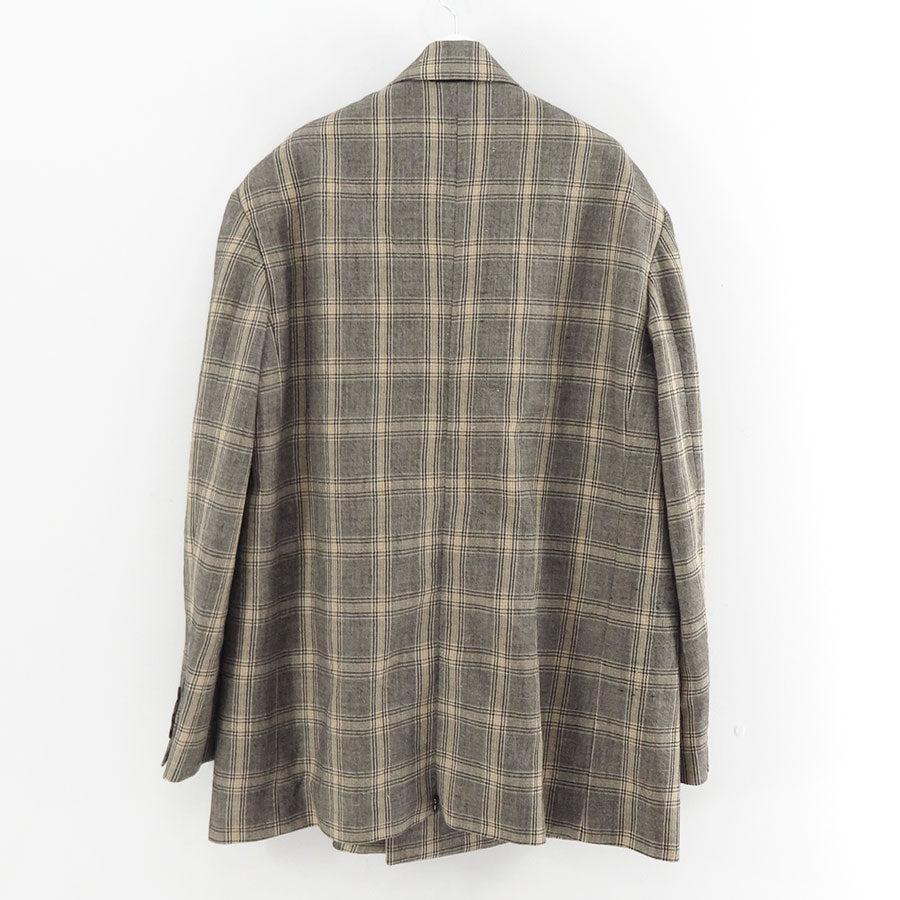 【INSCRIRE/アンスクリア】<br>Wool Check Double Jacket <br>I25AW-JK51