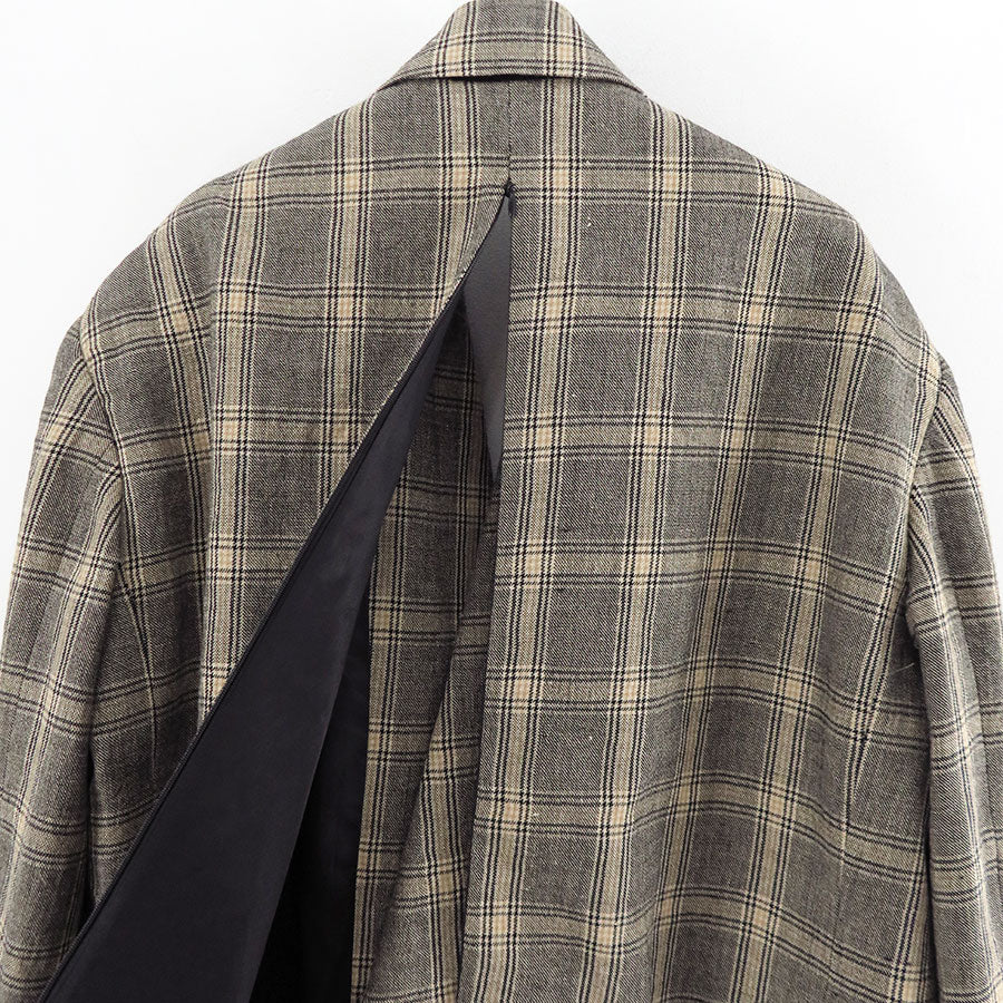 【INSCRIRE/アンスクリア】<br>Wool Check Double Jacket <br>I25AW-JK51