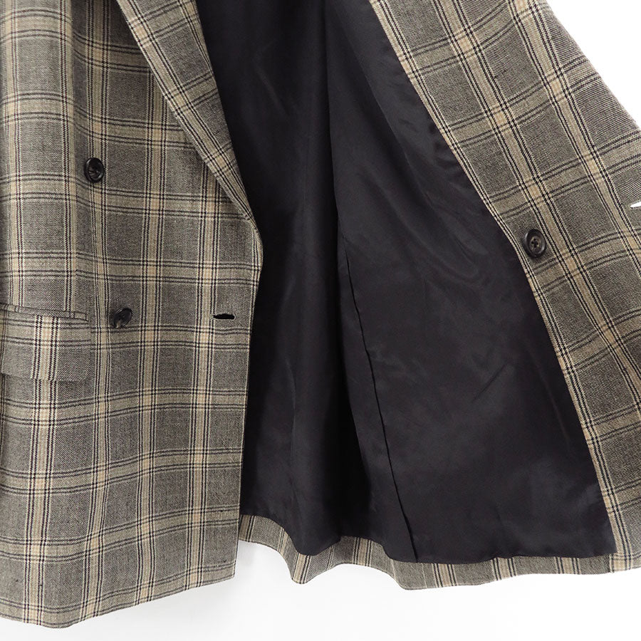 【INSCRIRE/アンスクリア】<br>Wool Check Double Jacket <br>I25AW-JK51