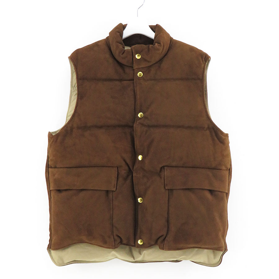 【A.PRESSE/アプレッセ】<br>Suede Down Vest <br>23AAP-01-27H