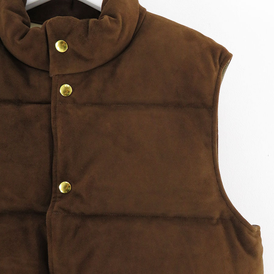 【A.PRESSE/アプレッセ】<br>Suede Down Vest <br>23AAP-01-27H