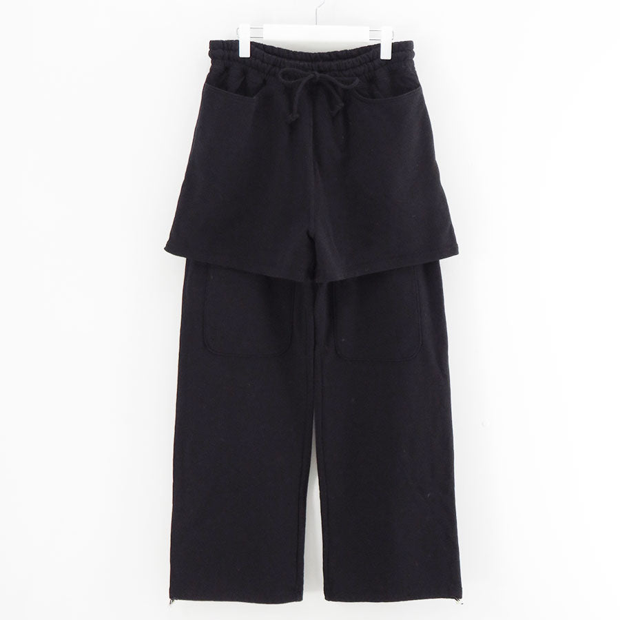【INSCRIRE/アンスクリア】<br>Layered Sweat Pants <br>I25AW-BC117