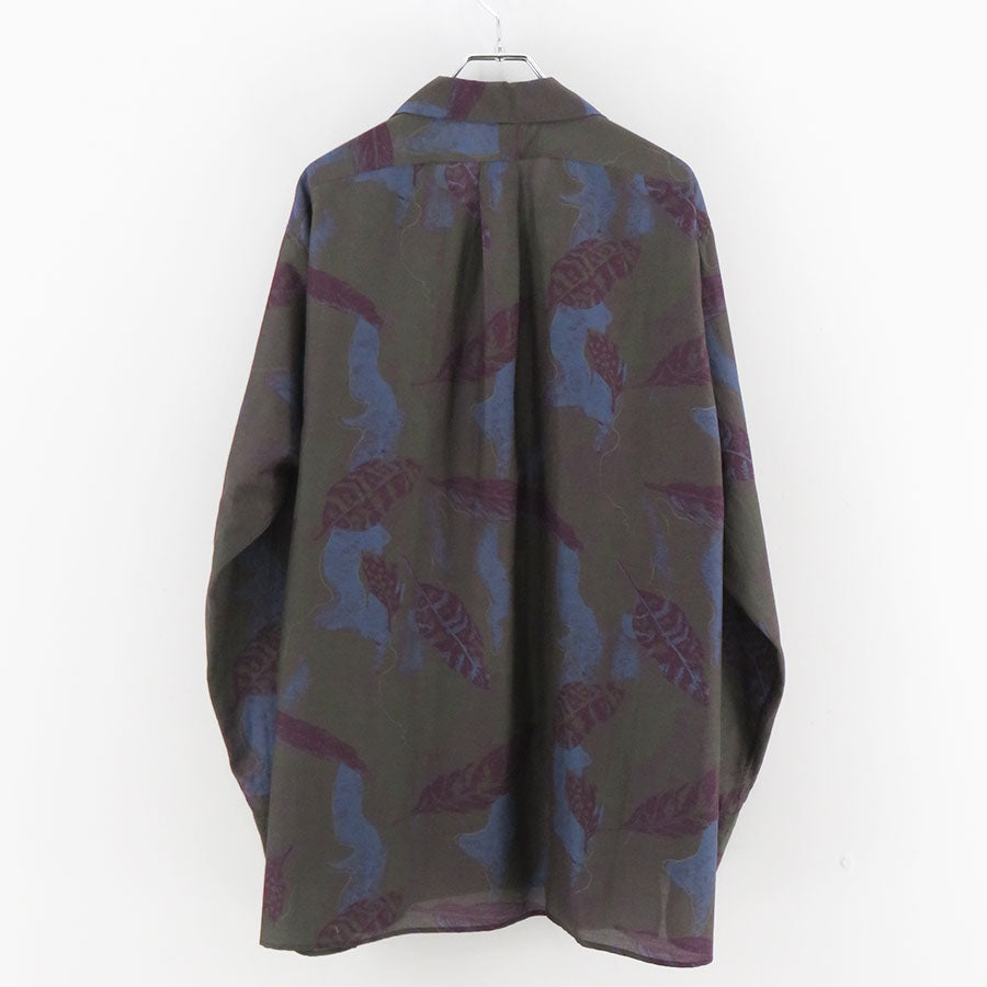MAATEE&SONS/マーティーアンドサンズ】OPEN COLLAR SHIRTS LEAF PRINT