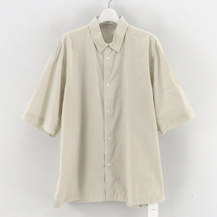 ATON/エイトン】SHRINK COTTON LAWN OVERSIZED HALF SLEEVE SHIRT