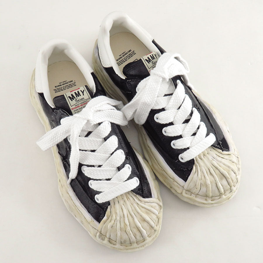 【Maison MIHARA YASUHIRO】<br>"BLAKEY" OG Sole Film Attached Canvas Low-top Sneaker (BLACK) <br>A15FW727