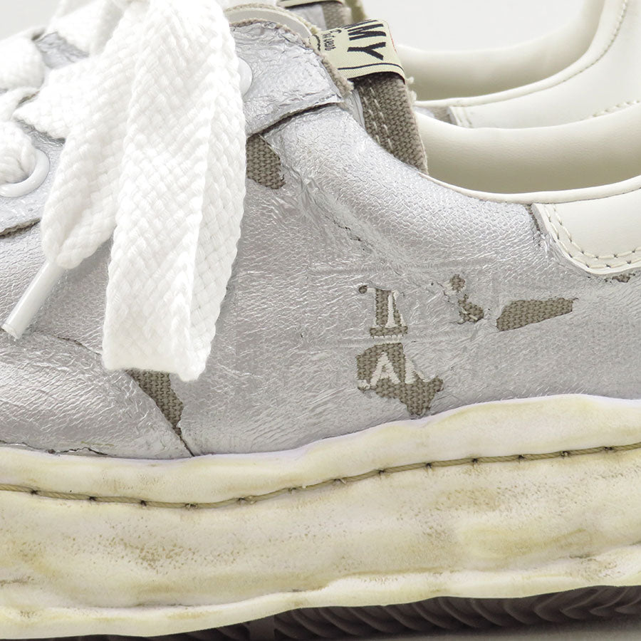 【Maison MIHARA YASUHIRO】<br>"BLAKEY" OG Sole Film Attached Canvas Low-top Sneaker (SILVER) <br>A15FW727