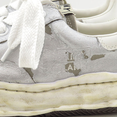 【Maison MIHARA YASUHIRO】<br>"BLAKEY" OG Sole Film Attached Canvas Low-top Sneaker (SILVER) <br>A15FW727