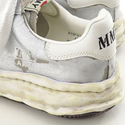 【Maison MIHARA YASUHIRO】<br>"BLAKEY" OG Sole Film Attached Canvas Low-top Sneaker (SILVER) <br>A15FW727