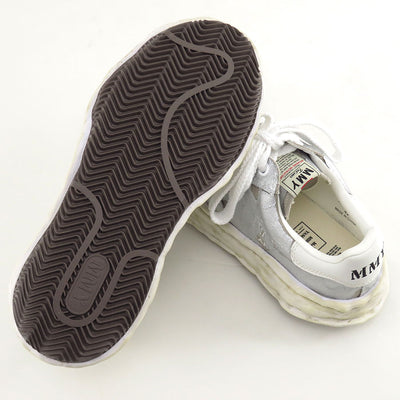 【Maison MIHARA YASUHIRO】<br>"BLAKEY" OG Sole Film Attached Canvas Low-top Sneaker (SILVER) <br>A15FW727