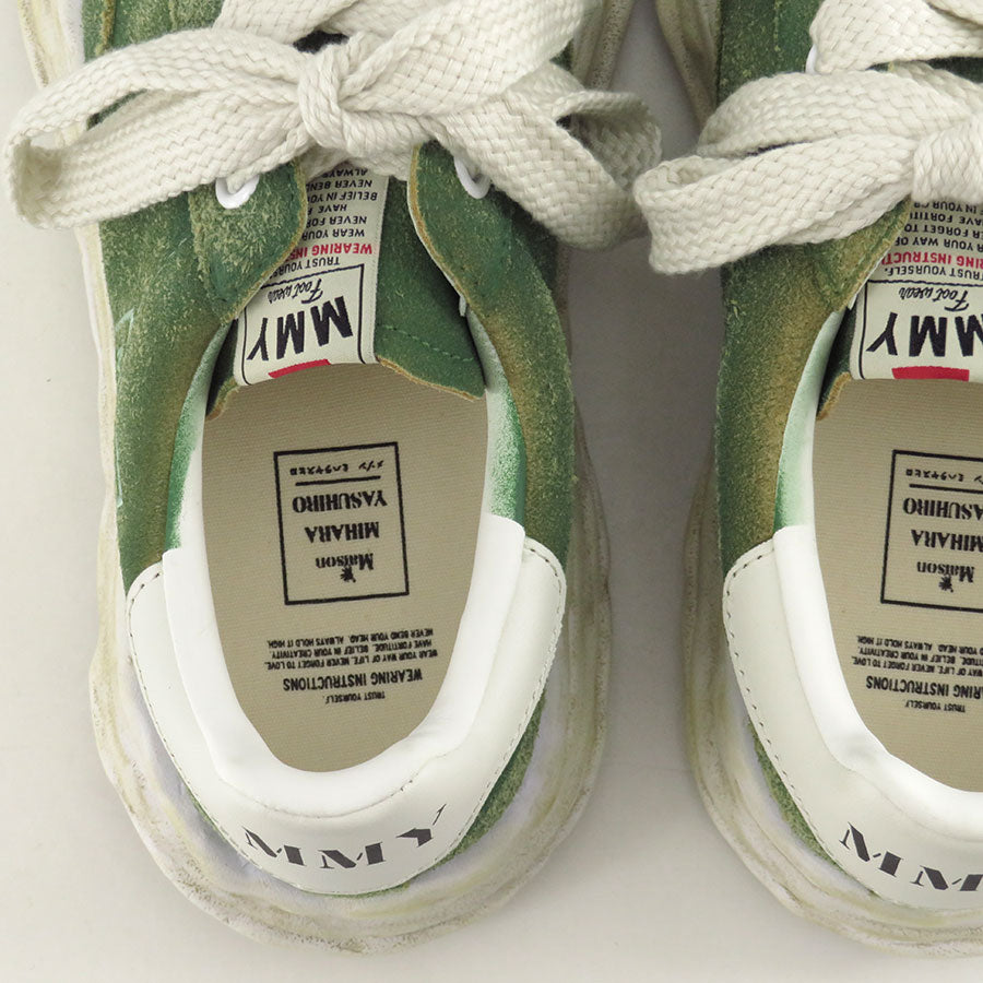 【Maison MIHARA YASUHIRO】<br>"BLAKEY" OG Sole Vintage Suede Low-top Sneaker (GREEN) <br>A15FW728