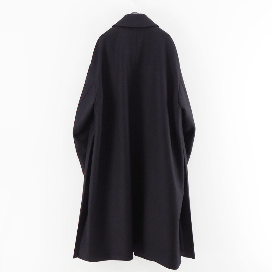 【THE RERACS/ザ・リラクス】<br>RERACS SUPER140 LIGHT MELTON THE BAL COLLAR COAT <br>25FW-RECT-458-J