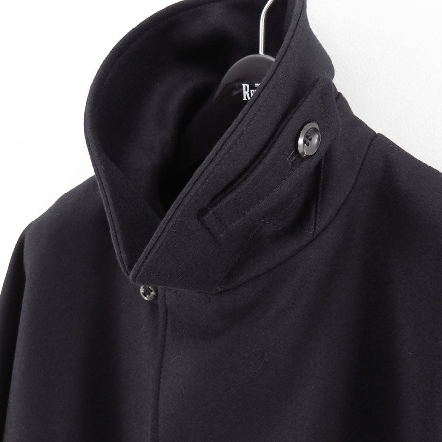 【THE RERACS/ザ・リラクス】<br>RERACS SUPER140 LIGHT MELTON THE BAL COLLAR COAT <br>25FW-RECT-458-J
