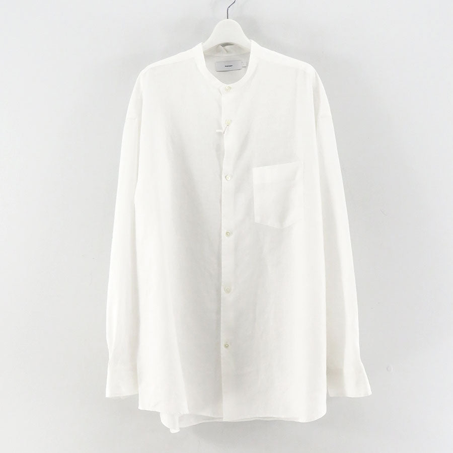 【Graphpaper/グラフペーパー】<br>Linen L/S Oversized Band Collar Shirt <br>GM242-50031B
