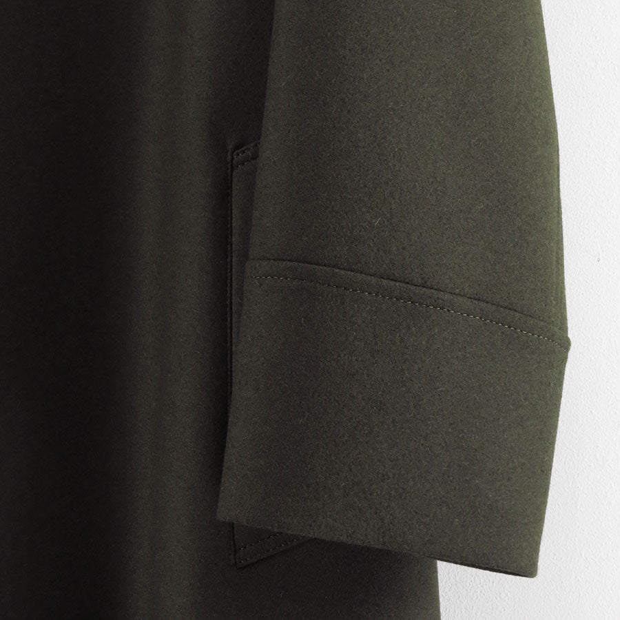 【THE RERACS/ザ・リラクス】<br>RERACS SUPER140 LIGHT MELTON THE BAL COLLAR COAT <br>25FW-RECT-458-J