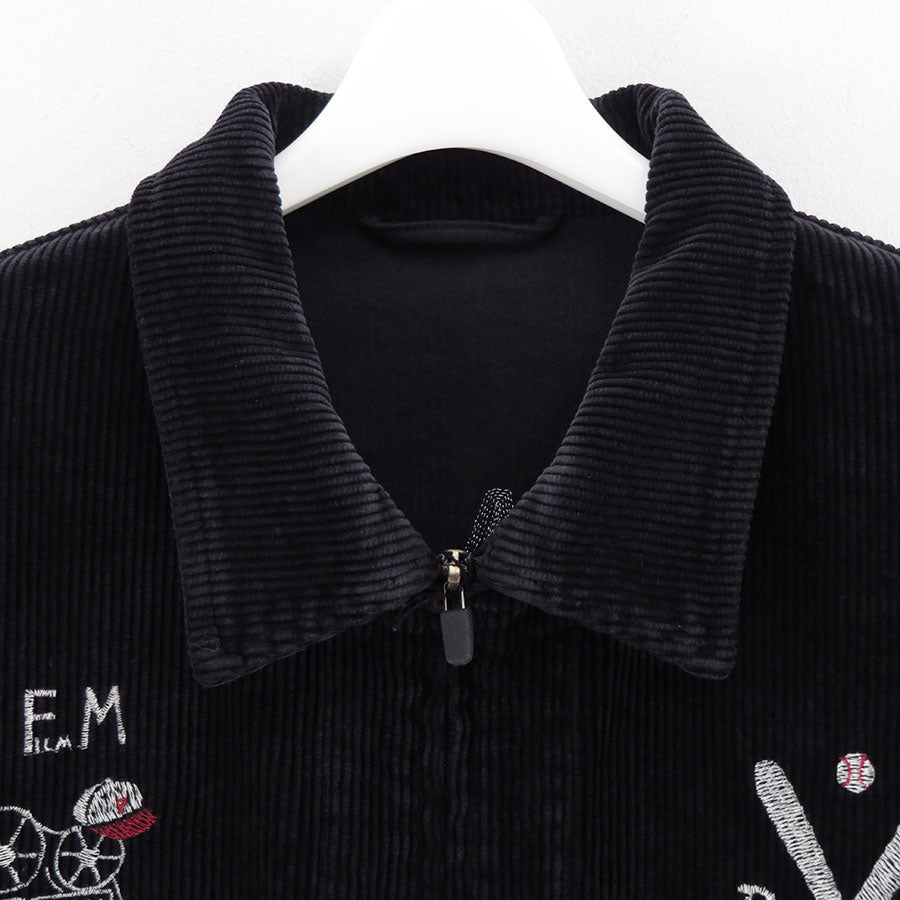 【Porter Classic/ポータークラシック】<br>CORDUROY ZIP JACKET EMBROIDERY (SANDLOT) <br>PC-018-3524