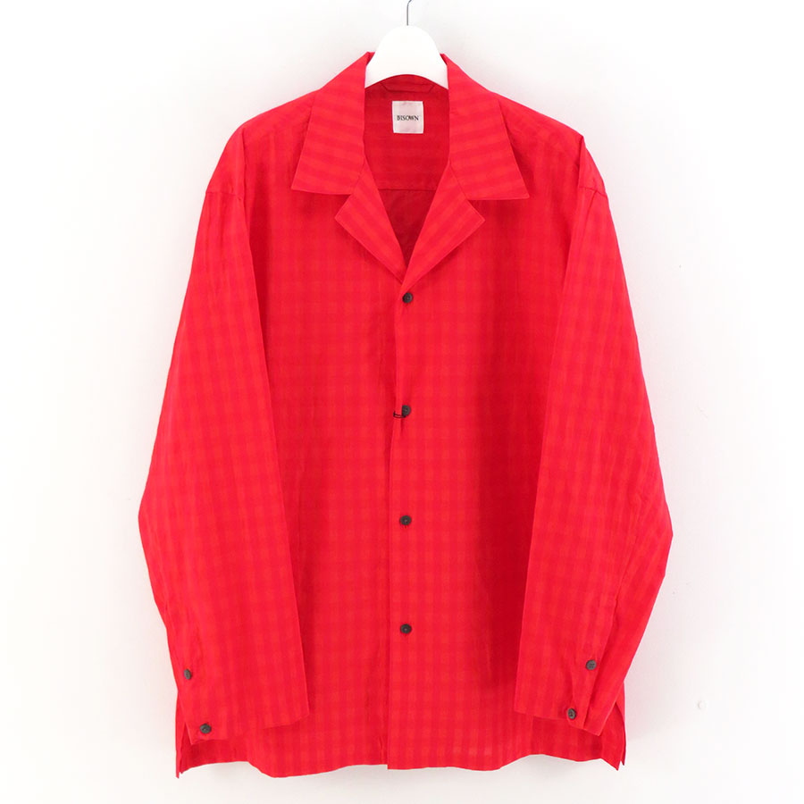 BISOWN/ビソウン】COTTON HIDDEN CHECK SLEEPING SHIRTSJACKET 26S-BIS