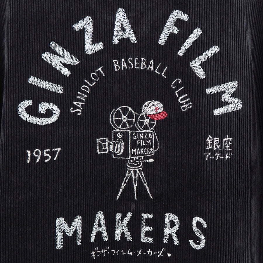 【Porter Classic/ポータークラシック】<br>CORDUROY ZIP JACKET EMBROIDERY (SANDLOT) <br>PC-018-3524