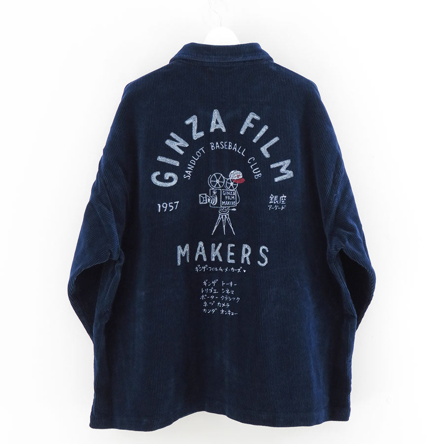 【Porter Classic/ポータークラシック】<br>CORDUROY ZIP JACKET EMBROIDERY (SANDLOT) <br>PC-018-3524