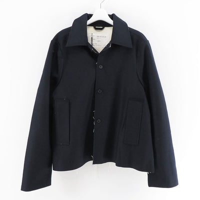 【CAMIEL FORTGENS/カミエルフォートヘンス】<br>SHORT GAP COAT WOOL FELT <br>CF.16.10.02.02