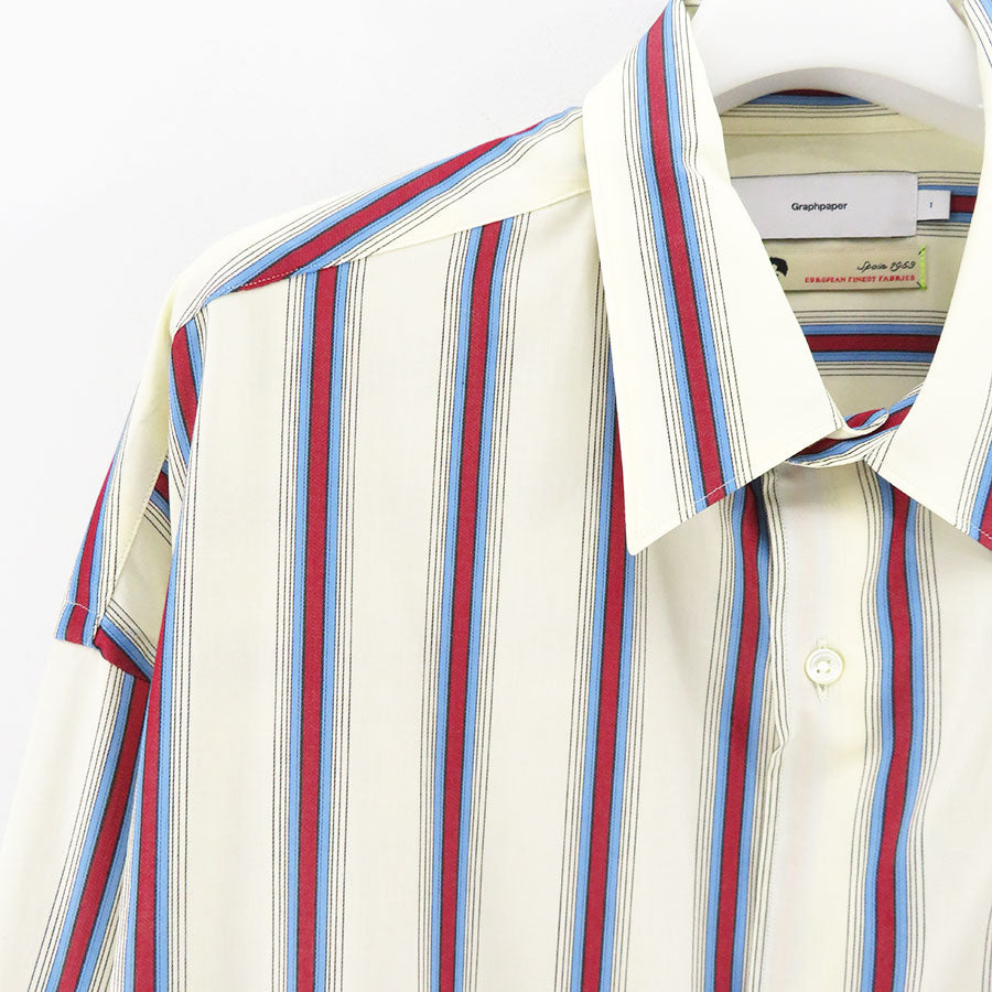 【Graphpaper/グラフペーパー】<br>SIDOGRAS L/S Oversized Regular Collar Shirt <br>GM242-50002