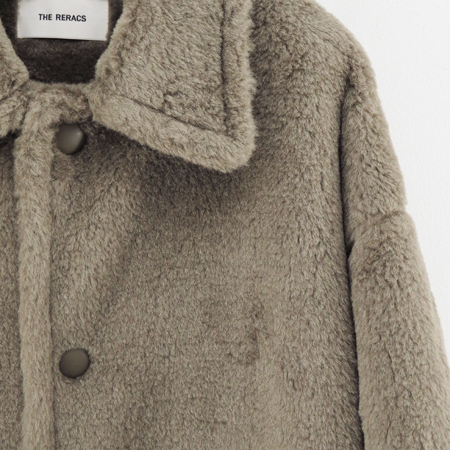 【THE RERACS/ザ・リラクス】<br>RERACS WOOL SILK BAL COLLAR BOA COAT <br>25FW-RECT-471-J