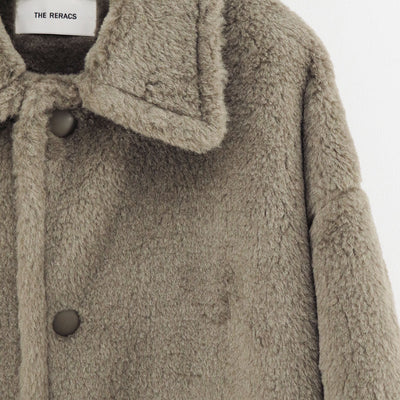 【THE RERACS/ザ・リラクス】<br>RERACS WOOL SILK BAL COLLAR BOA COAT <br>25FW-RECT-471-J