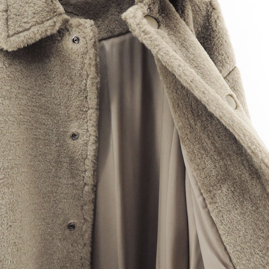 【THE RERACS/ザ・リラクス】<br>RERACS WOOL SILK BAL COLLAR BOA COAT <br>25FW-RECT-471-J