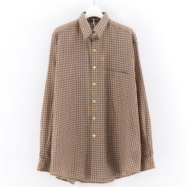 AURALEE/オーラリー】AIRY LIGHT COTTON CHECK BIG SHIRT A26SS01GCの