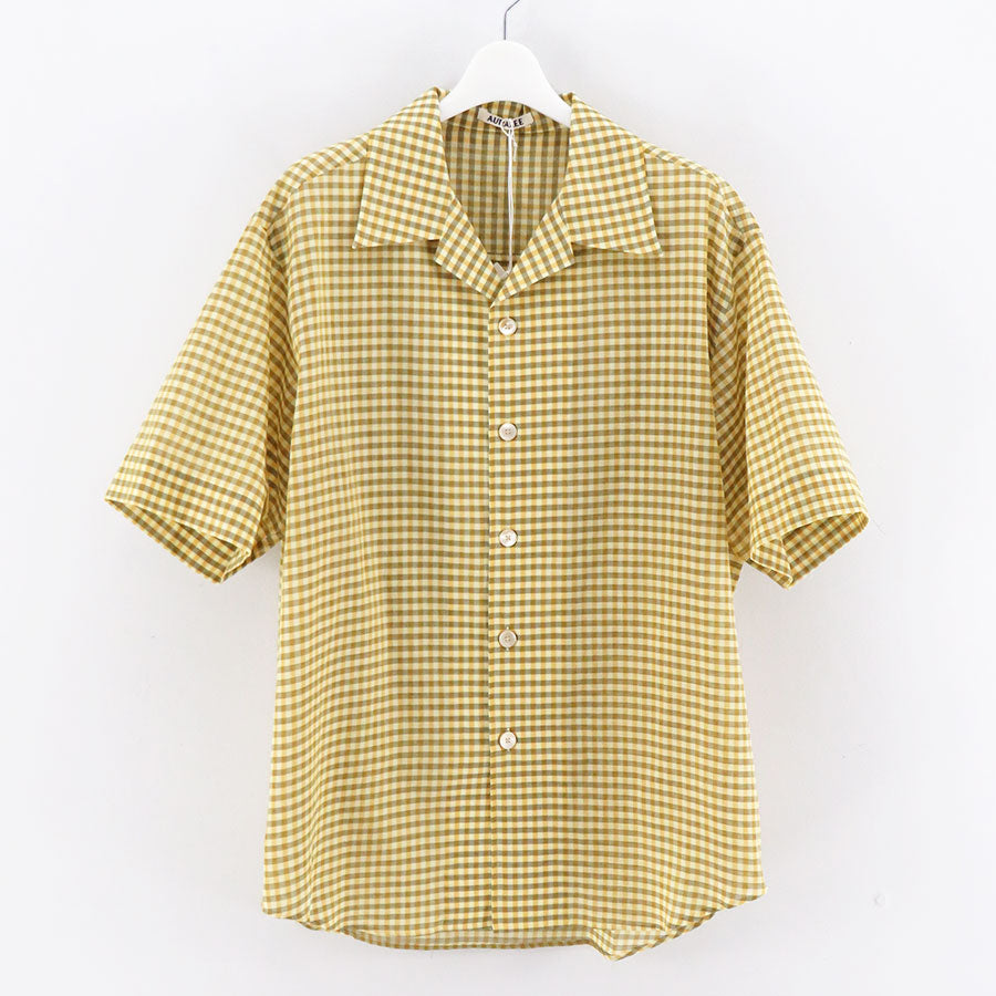 AURALEE/オーラリー】AIRY LIGHT COTTON CHECK HALF SLEEVED SHIRT