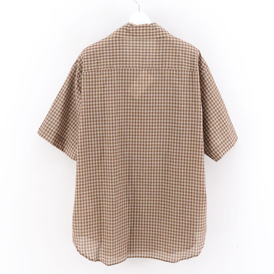 AURALEE/オーラリー】AIRY LIGHT COTTON CHECK HALF SLEEVED SHIRT