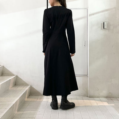 【PHOTOCOPIEU/フォトコピュー】<br>DRAWSTRING DRESS (GIA) <br>242GIA