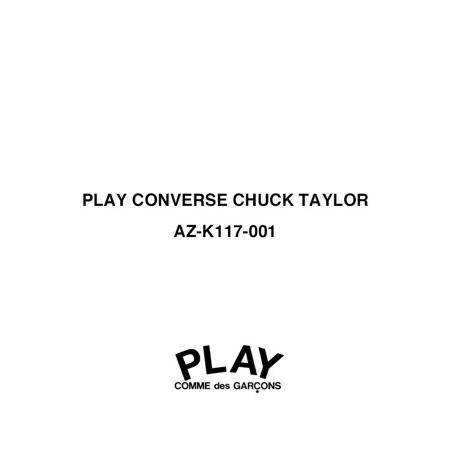 【PLAY COMME des GARCONS】<br>PLAY CONVERSE CHUCK TAYLOR (WHITE)<br>AZ-K117-001