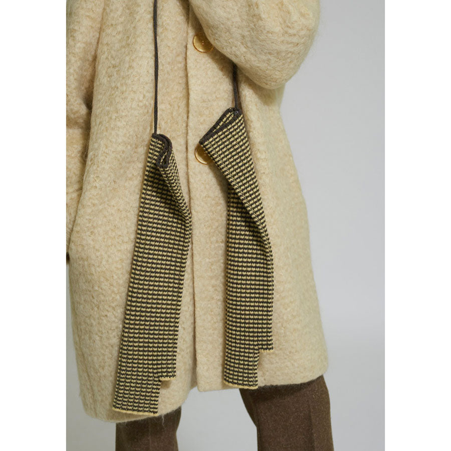 【INSCRIRE/アンスクリア】<br>Knit Shaggy Coat <br>I23AW-CT79